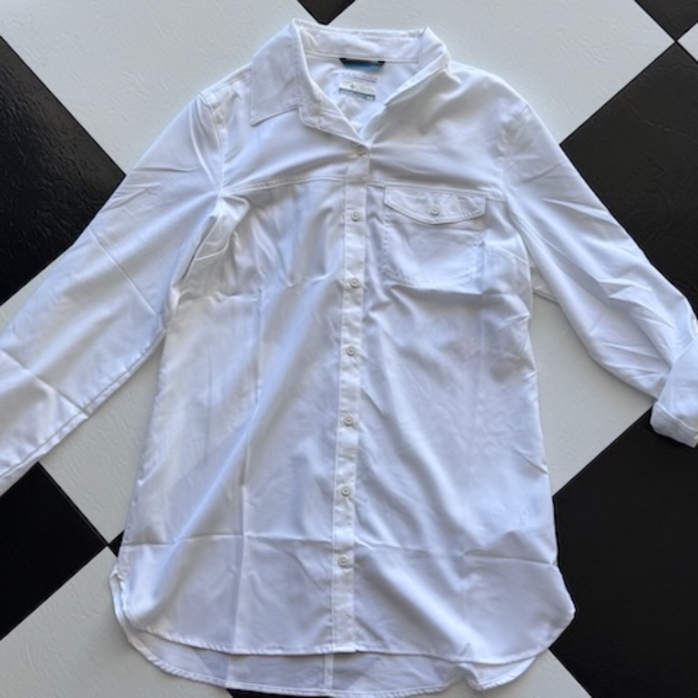 NWT Columbia Omni Shade Tunic White Size M